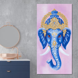 Royal Sapphire Ganesha Blessing - NicheCanvas