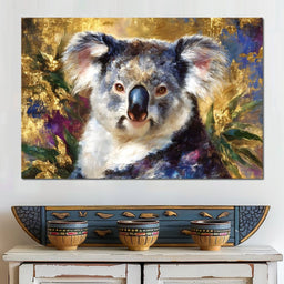 Golden Koala Portrait Glow - Neal Hackett - NicheCanvas