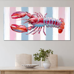 Lobster Dreams Striped Tapestry - NicheCanvas
