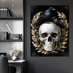 Gilded Crows Upon Bone - NicheCanvas