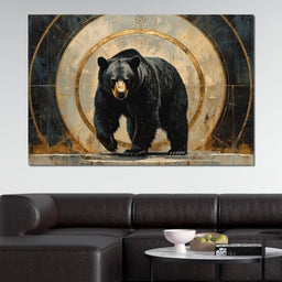 Majestic Bear Golden Portal - NicheCanvas