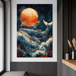 Oceanic Moonlit Majesty - NicheCanvas