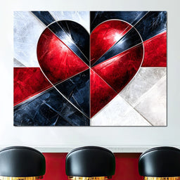 Fractured Pulse of Passion - NicheCanvas