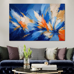 Cobalt Flowerstorm - TooplesArt - NicheCanvas