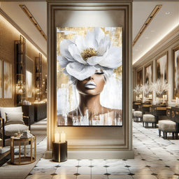 Petals of Golden Elegance - NicheCanvas