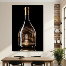 Golden Cellar Bottle Portal - NicheCanvas