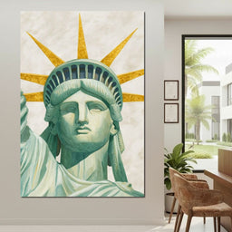 Liberty Crown Golden Rays - NicheCanvas