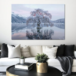 Willow of the Frosted Lake - TooplesArt - NicheCanvas