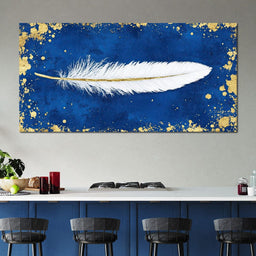 Feathered Dreams in Gold - NicheCanvas
