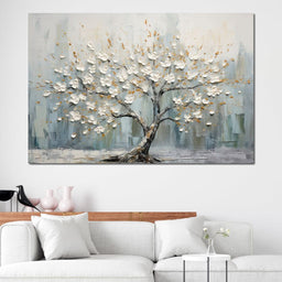 Petals of Alabaster Beauty - NicheCanvas