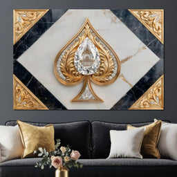 Golden Spade Diamond Majesty - NicheCanvas