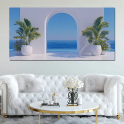 Mediterranean Tranquil Archway - NicheCanvas