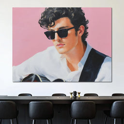 Retro Guitarist Cool Charisma - NicheCanvas