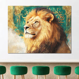 Courageous Lion King Portrait - NicheCanvas