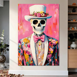 Dapper Skeleton Floral Jubilee - NicheCanvas