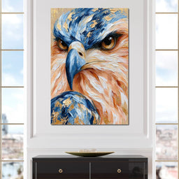 Golden Gilded Raptor Focus - NicheCanvas