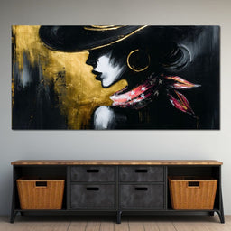 Golden Silhouette Starlit Elegance - NicheCanvas