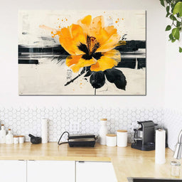 Golden Petal Contrast - NicheCanvas