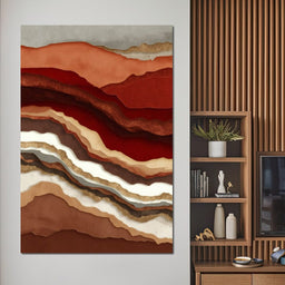 Desert Strata Gold Ridges - NicheCanvas