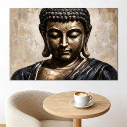 Golden Stillness Of Inner Reflection - NicheCanvas