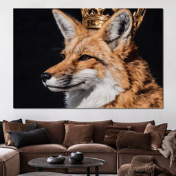 Crowned Fox Majesty Reign - NicheCanvas