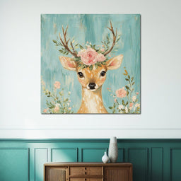 Gentle Fawn Floral Crown - NicheCanvas
