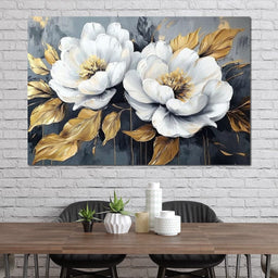 Golden Petals Harmony - Wildrose Creations - NicheCanvas