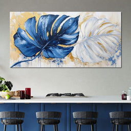 Blue Leaf Serenade Dreams - NicheCanvas