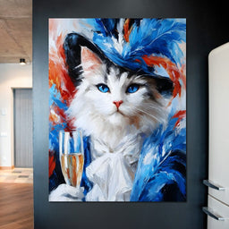 Feathers Feline Elegance - NicheCanvas