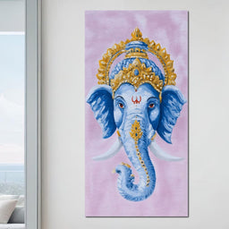 Sacred Blue Ganesha Majesty - NicheCanvas
