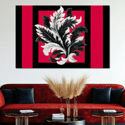 Baroque Leaf Flourish Fusion - NicheCanvas