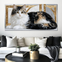 Mystic Feline Repose - NicheCanvas