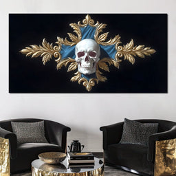 Gilded Skull Baroque Emblem - NicheCanvas