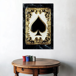 Opulent Ace of Spades Elegance - NicheCanvas
