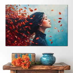 Autumn Breeze Embrace - NicheCanvas