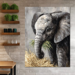 Gentle Giant Elephant Portrait - NicheCanvas