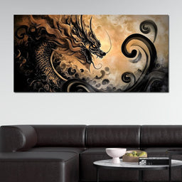 Dragon's Fiery Ascent - NicheCanvas