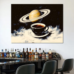 Saturn's Morning Brew - NicheCanvas