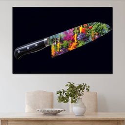Vibrant Veggies Chef Knife - NicheCanvas