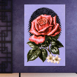 Solitary Rose Before The Solar Eclipse - NicheCanvas
