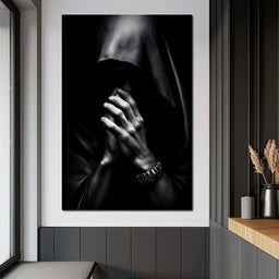 Shadowed Contemplation - NicheCanvas