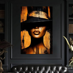 Golden Elegance Shadowed Mystery - NicheCanvas