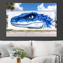 Street Art - Vivid Reptilian Glance - NicheCanvas
