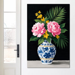 Floral Elegance in Blooming Vase - NicheCanvas