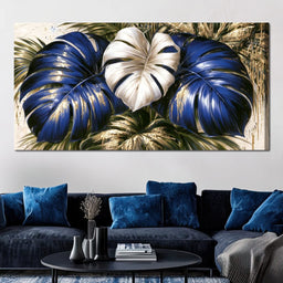 Gilded Foliage Under Midnight Light - NicheCanvas