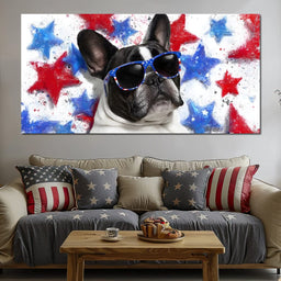 Stellar Patriotic Pawtrait - NicheCanvas