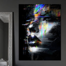 Prismatic Glitch Visage - NicheCanvas