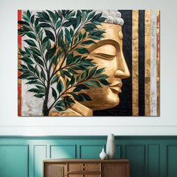 Golden Tranquility Reimagined - NicheCanvas