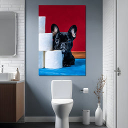 Playful Pup Paper Guardian - NicheCanvas