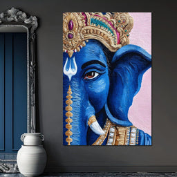 Lord Ganesha Blue Majesty - NicheCanvas